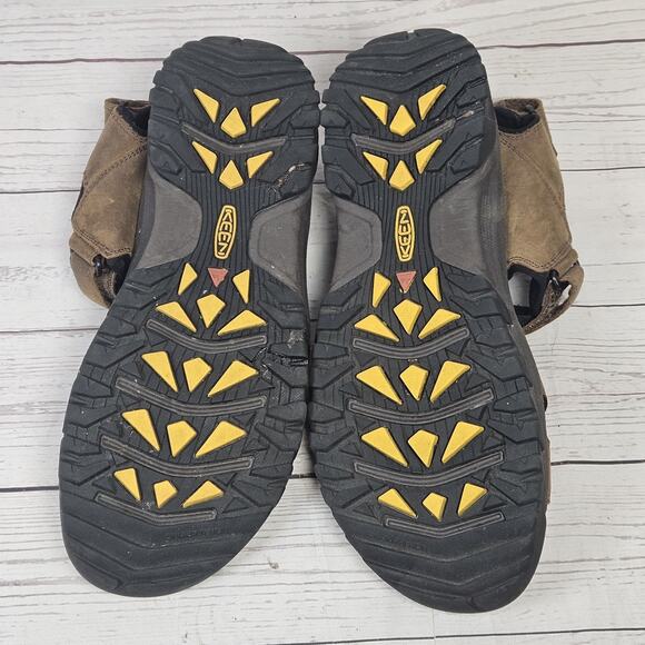 KEEN Targhee III Men's Open Toe Hiking Sandals Brown Leather Size 12 - Picture 4 of 5